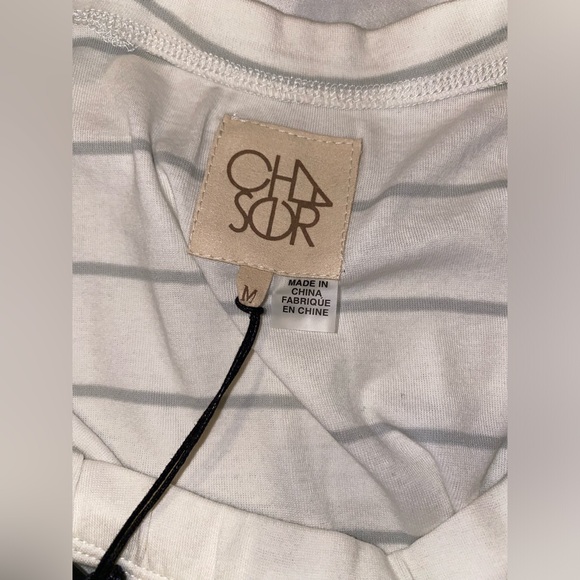 Chaser top - white with grey stripes - nwt - measures like XS ***(tag medium) - Picture 6 of 10
